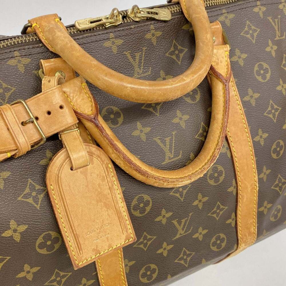 LOUIS VUITTON Brown Monogram Keepall 60 Boston Bag - Picture 10 of 13